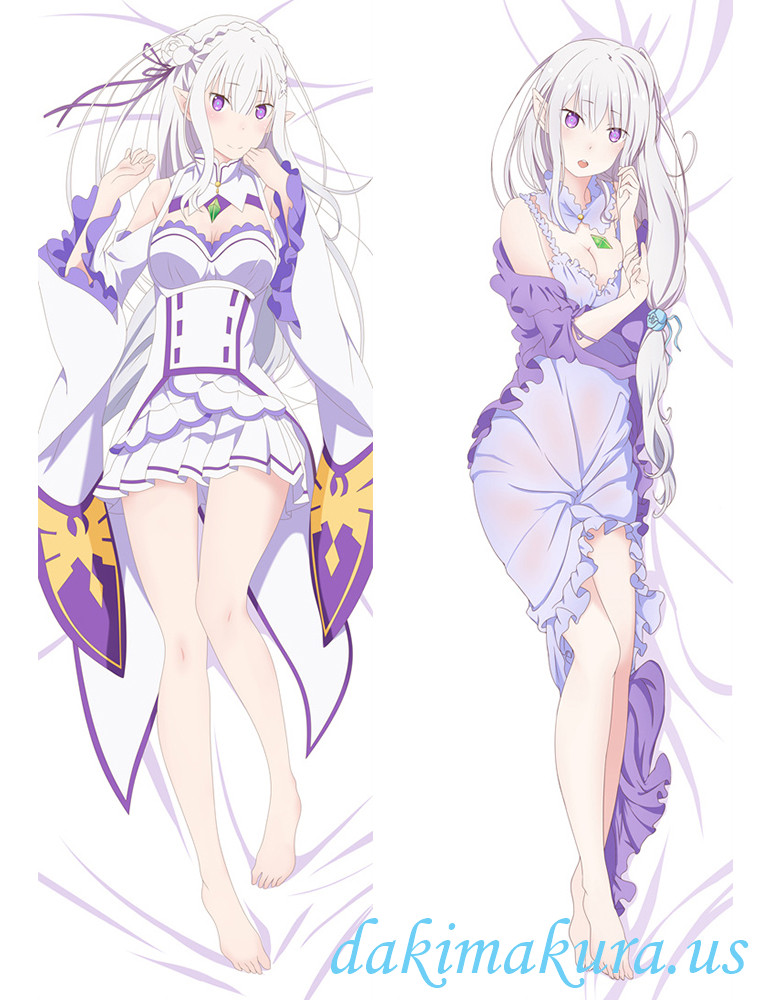 Emilia - Re Zero Anime Body Pillow Case japanese love pillows for sale